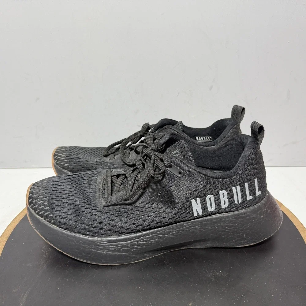 NOBULL Shoes Mens Size 11 Black Mesh Cushioned Running Training Sneakers Gym
